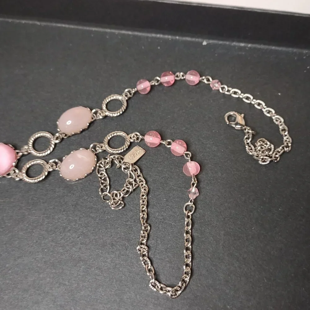 1928 Pink and Silver Necklace - Picture 10 of 10